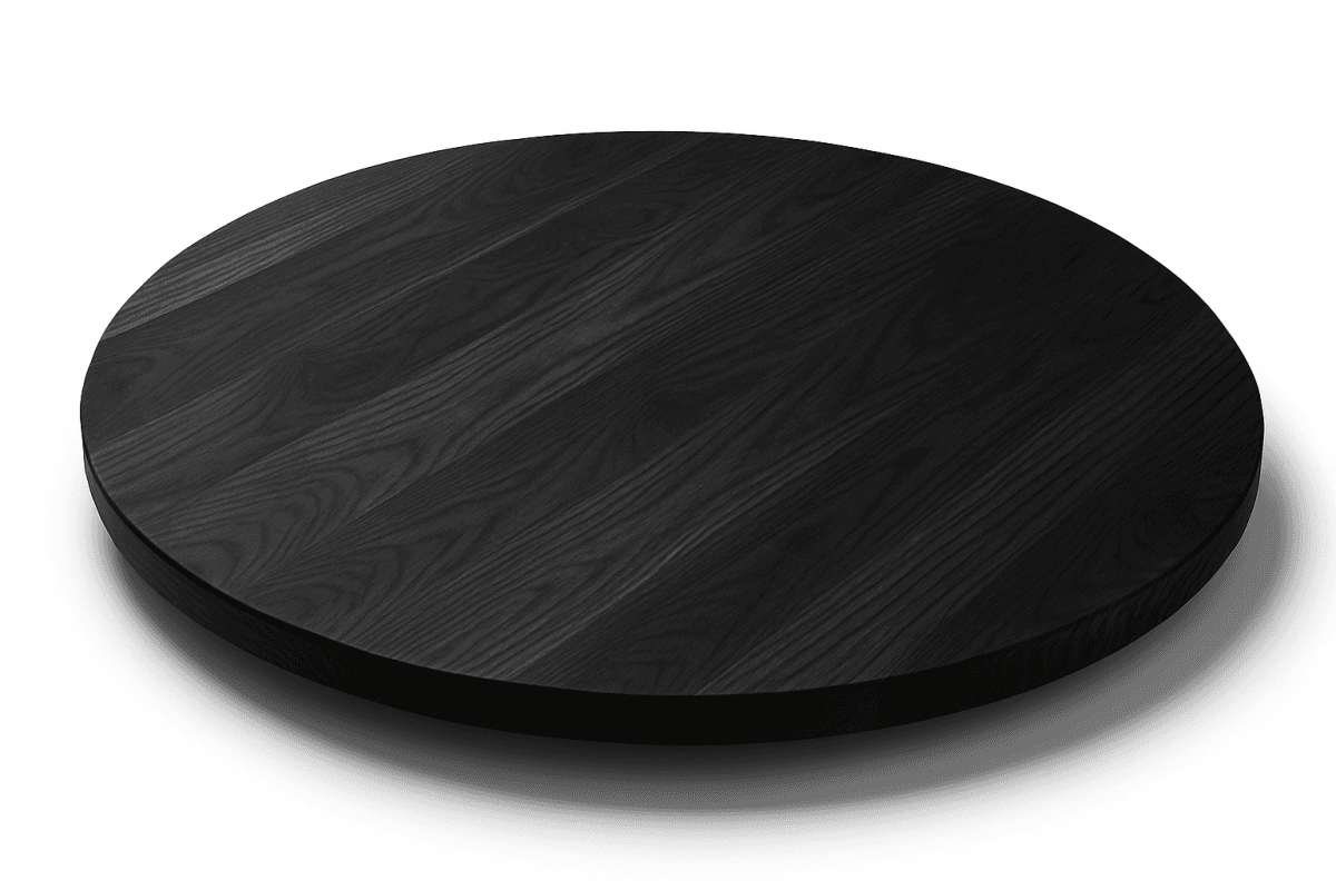 Black Oak Round Face Grain Wood Tabletops